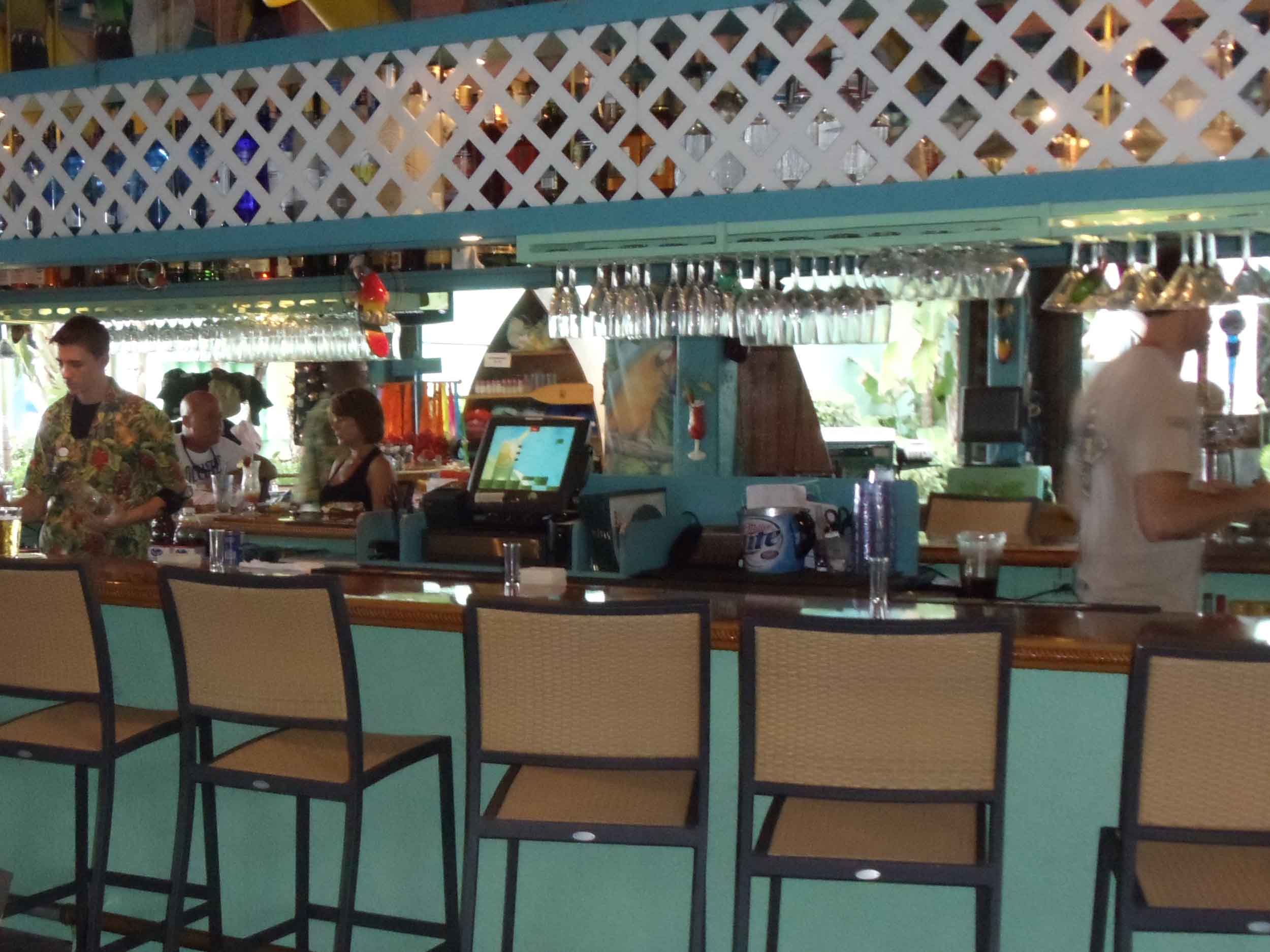 Parrot Key Caribbean Grill Bar Area