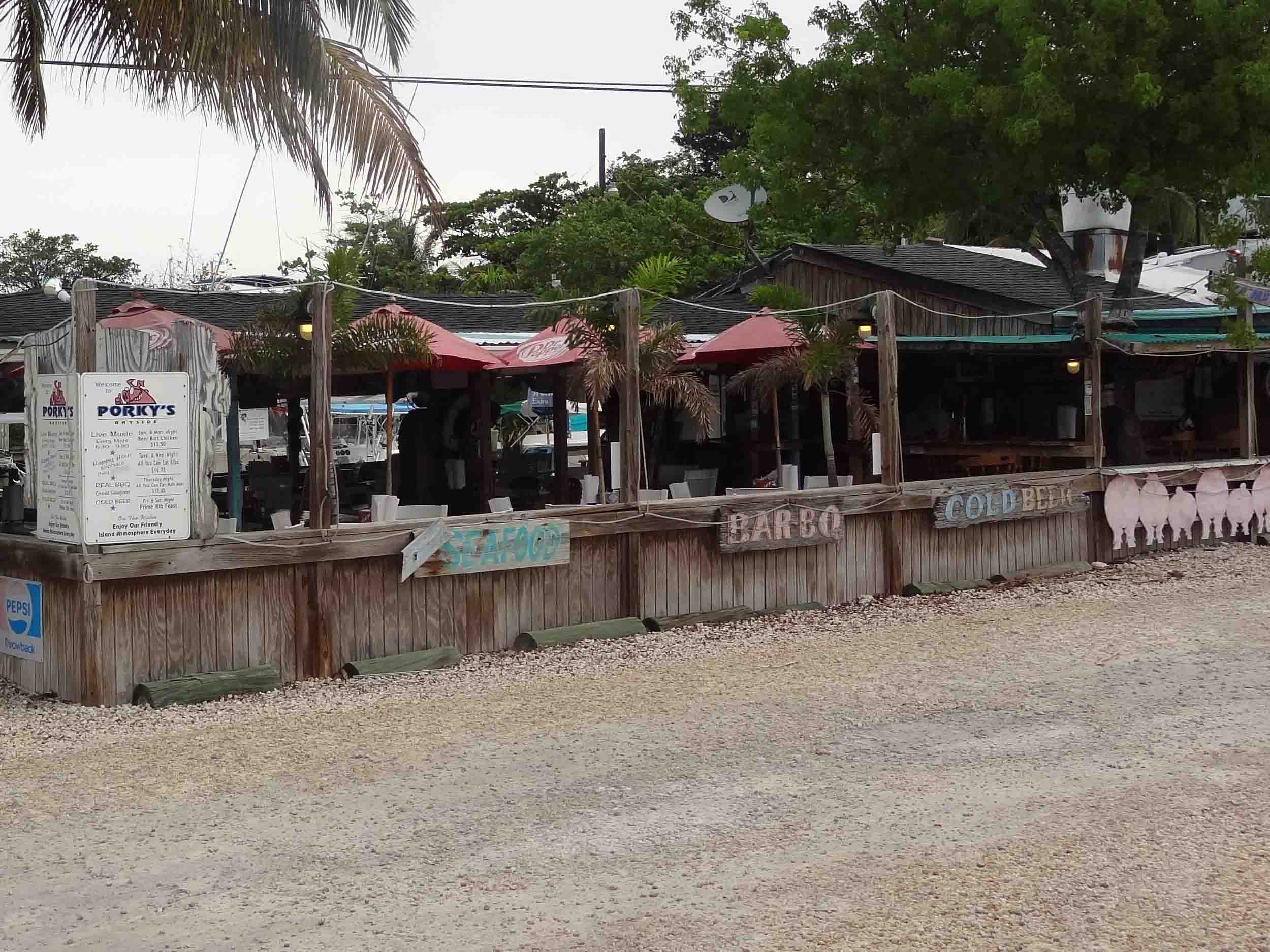 Porky's Bayside Restaurant and Marina Exterior