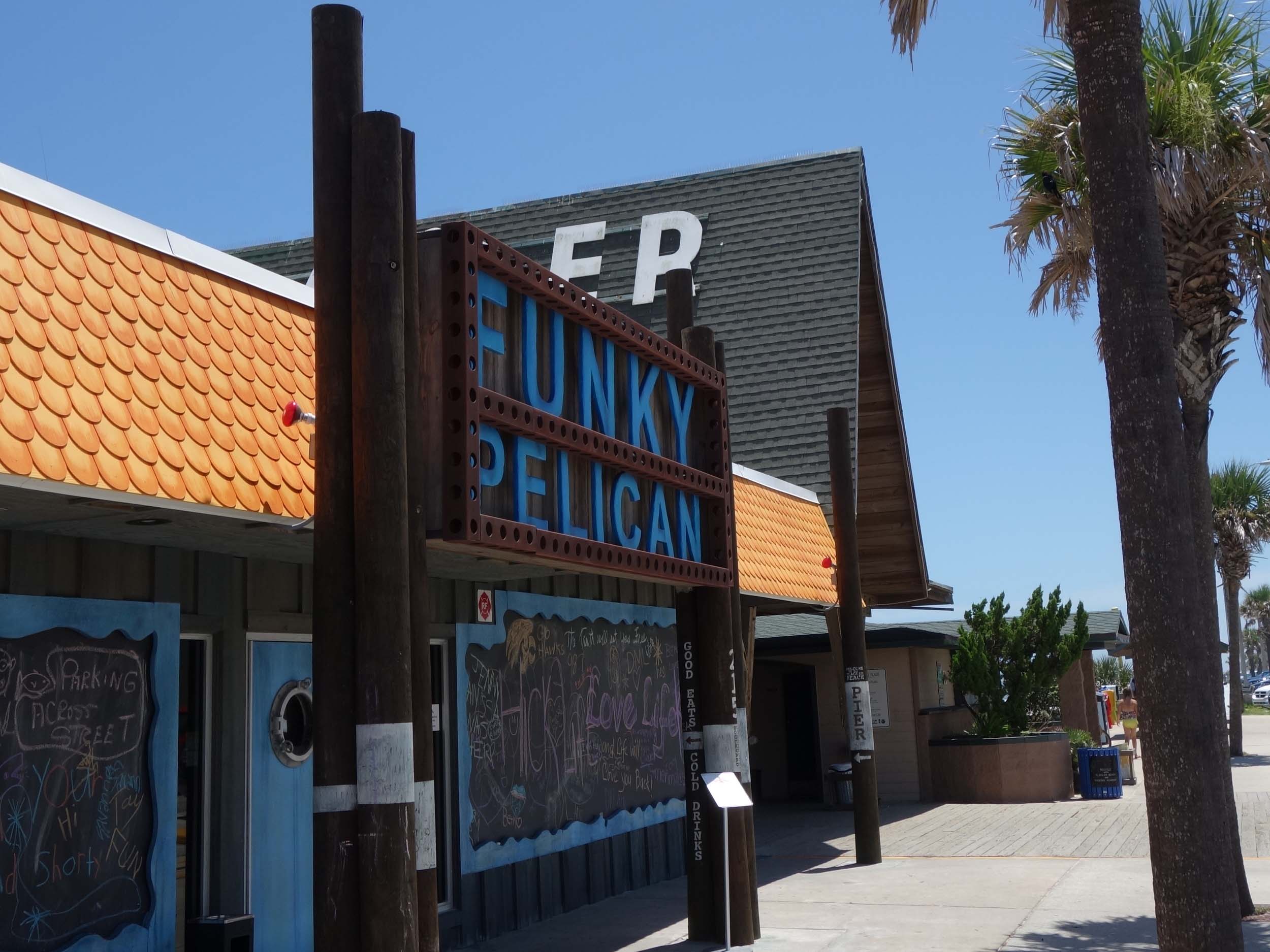Funky Pelican Entrance