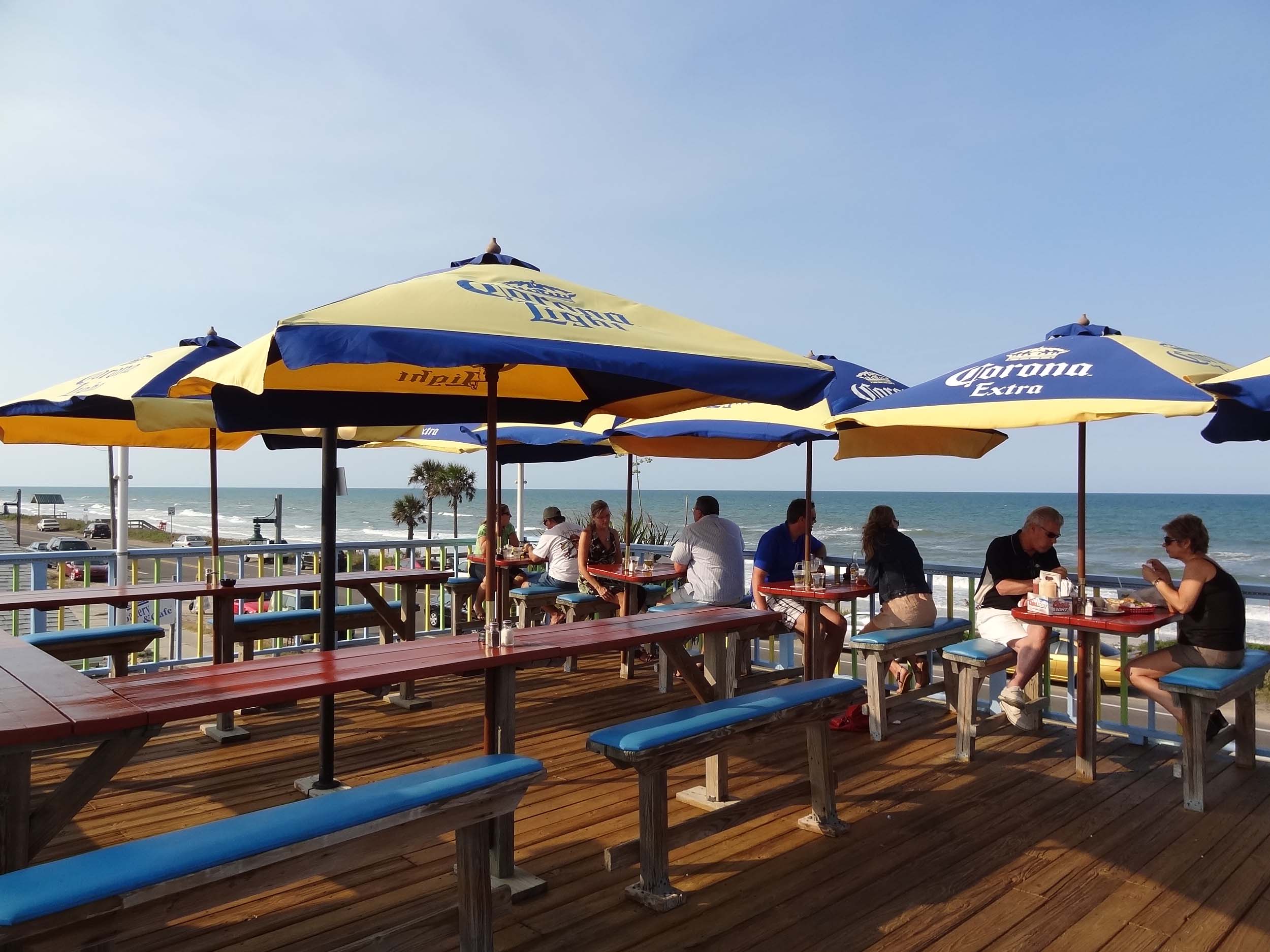 Golden Lion Cafe Upper Deck Beach View