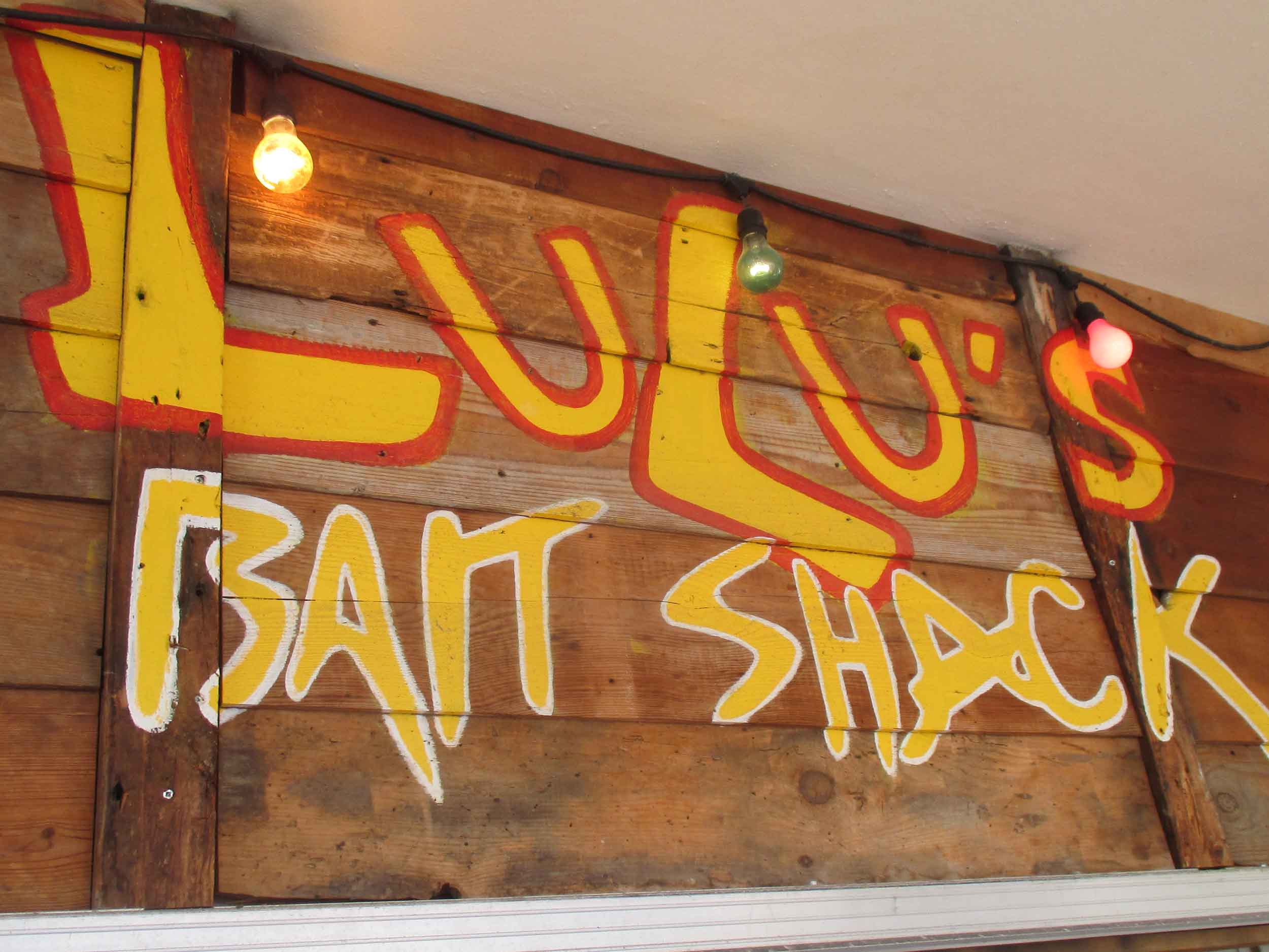 Lulu's Bait Shack Sign