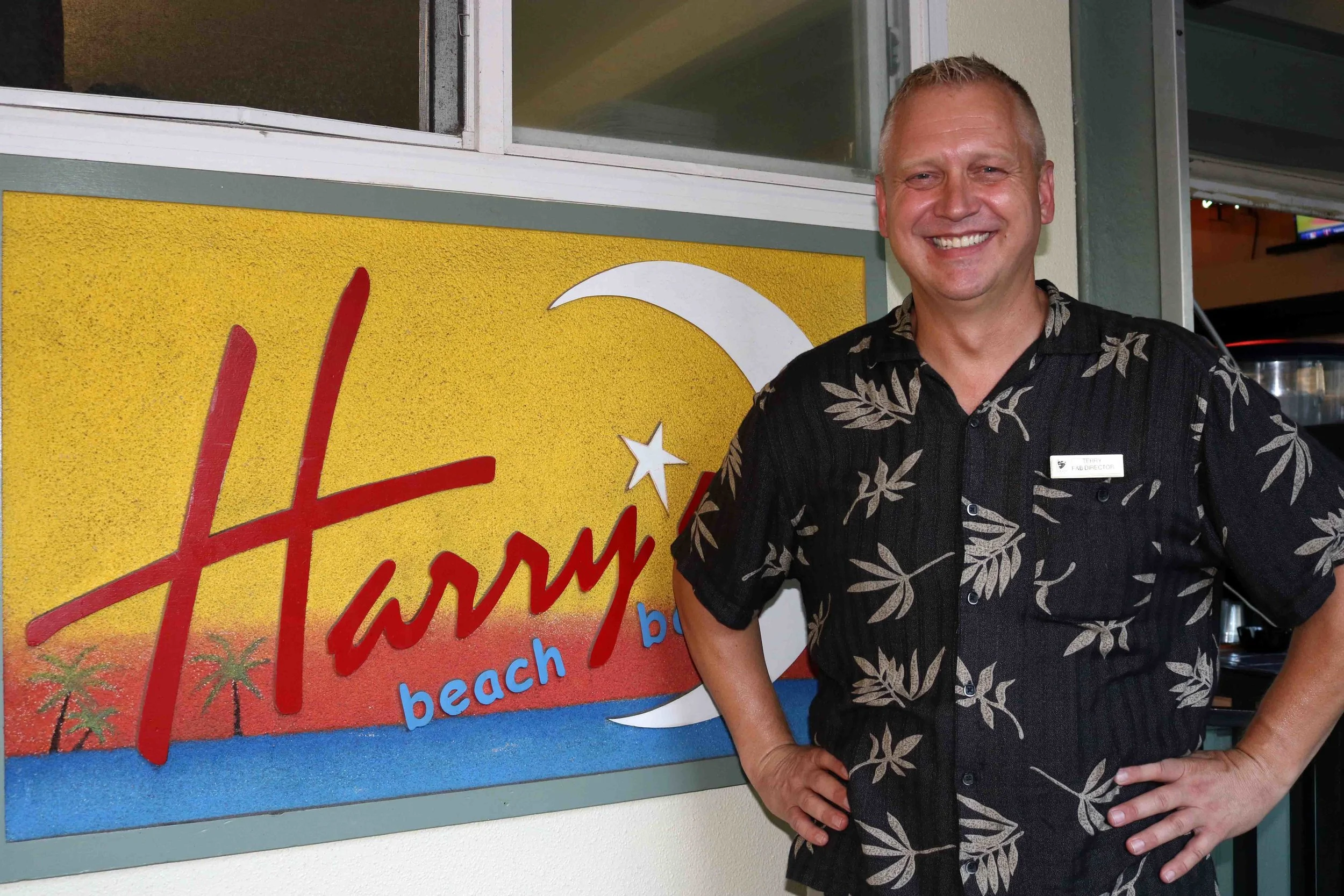 Terry, the F&B Director, celebrates at the award ceremony