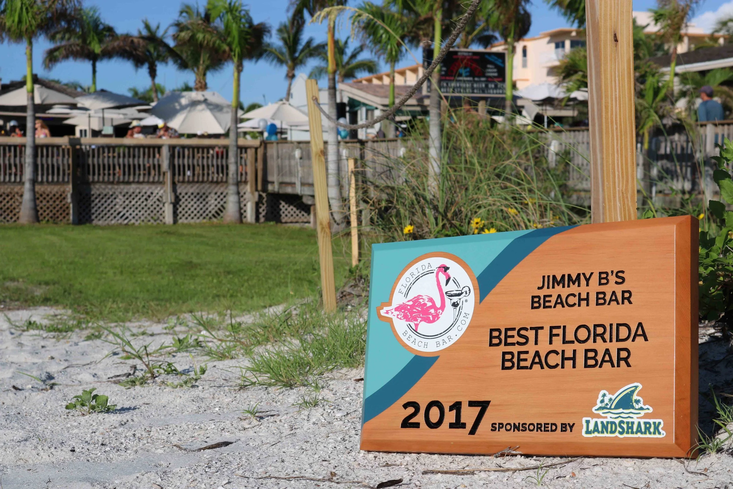Jimmy b's Beach Bar wins the 2017 Best Florida Beach Bar award.