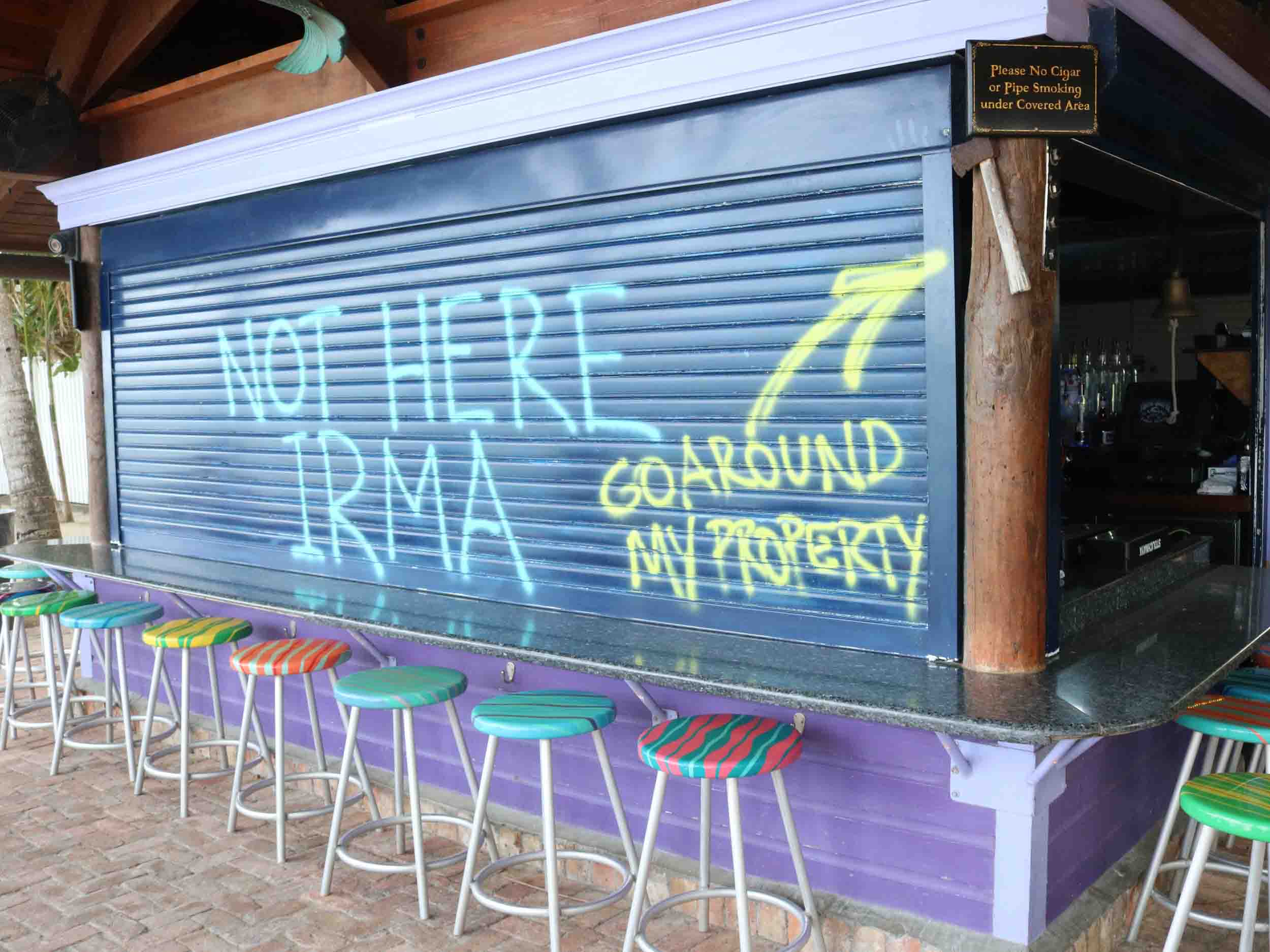 Not Here Irma Sign