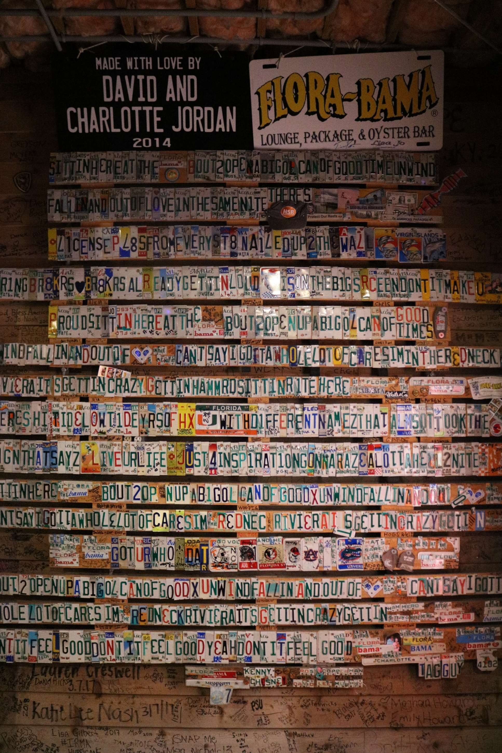 The Story Behind Flora-Bama's License Plate Mural