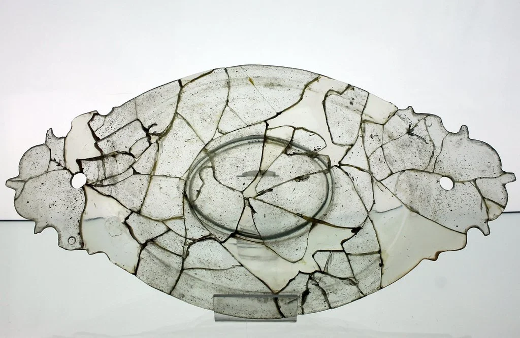 Roman glassware, Barcelona archaeological museum.