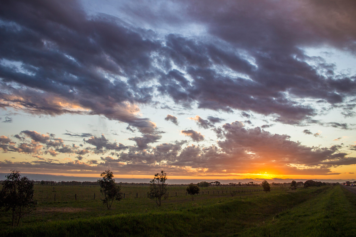 Sunset from the Monash Freeway