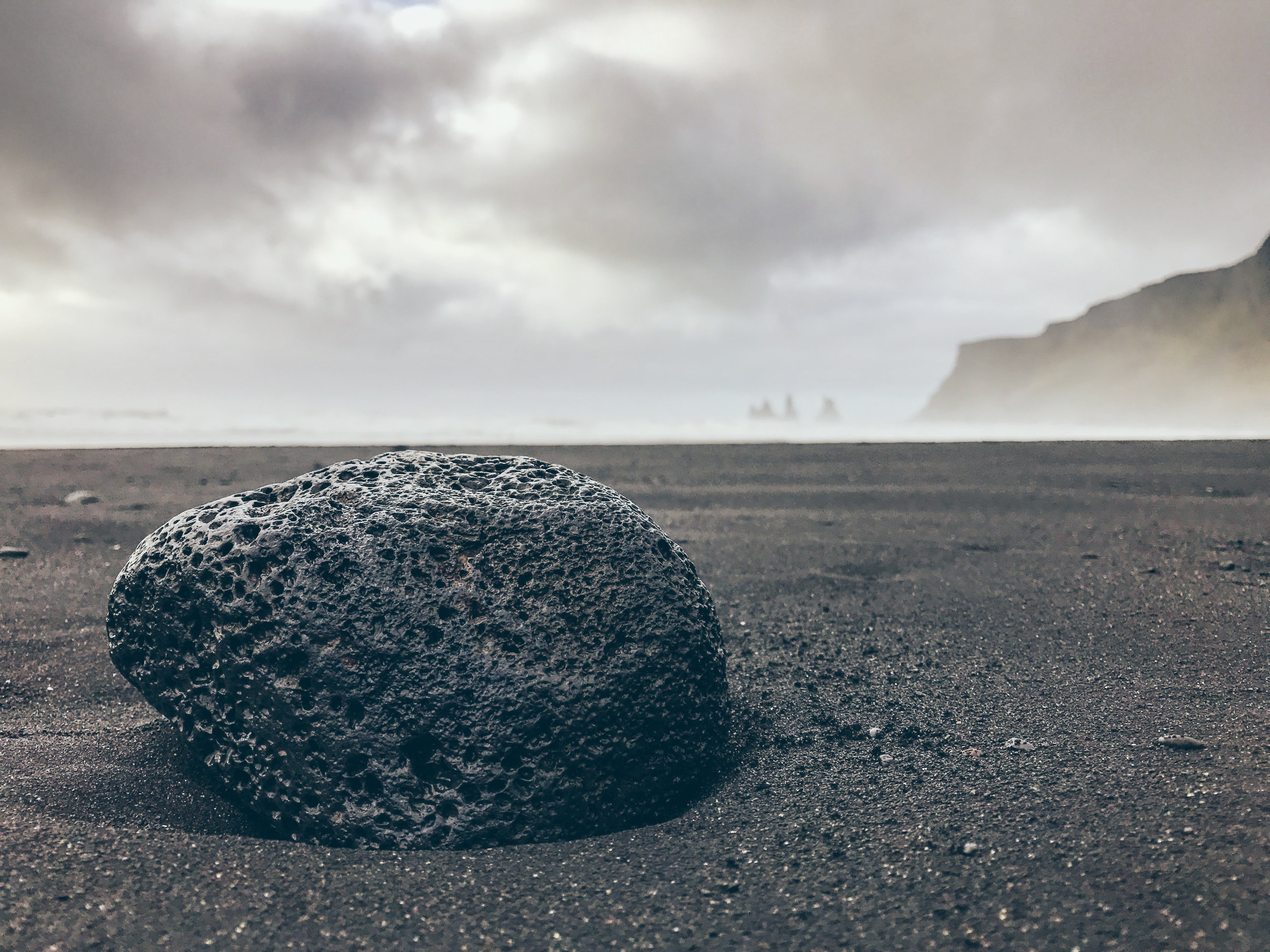 Vik's black-sand beaches