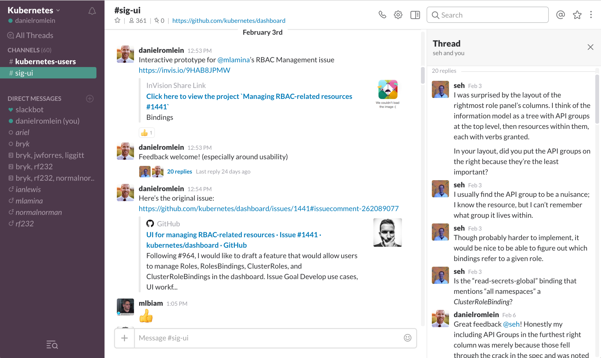 Soliciting feedback via Slack