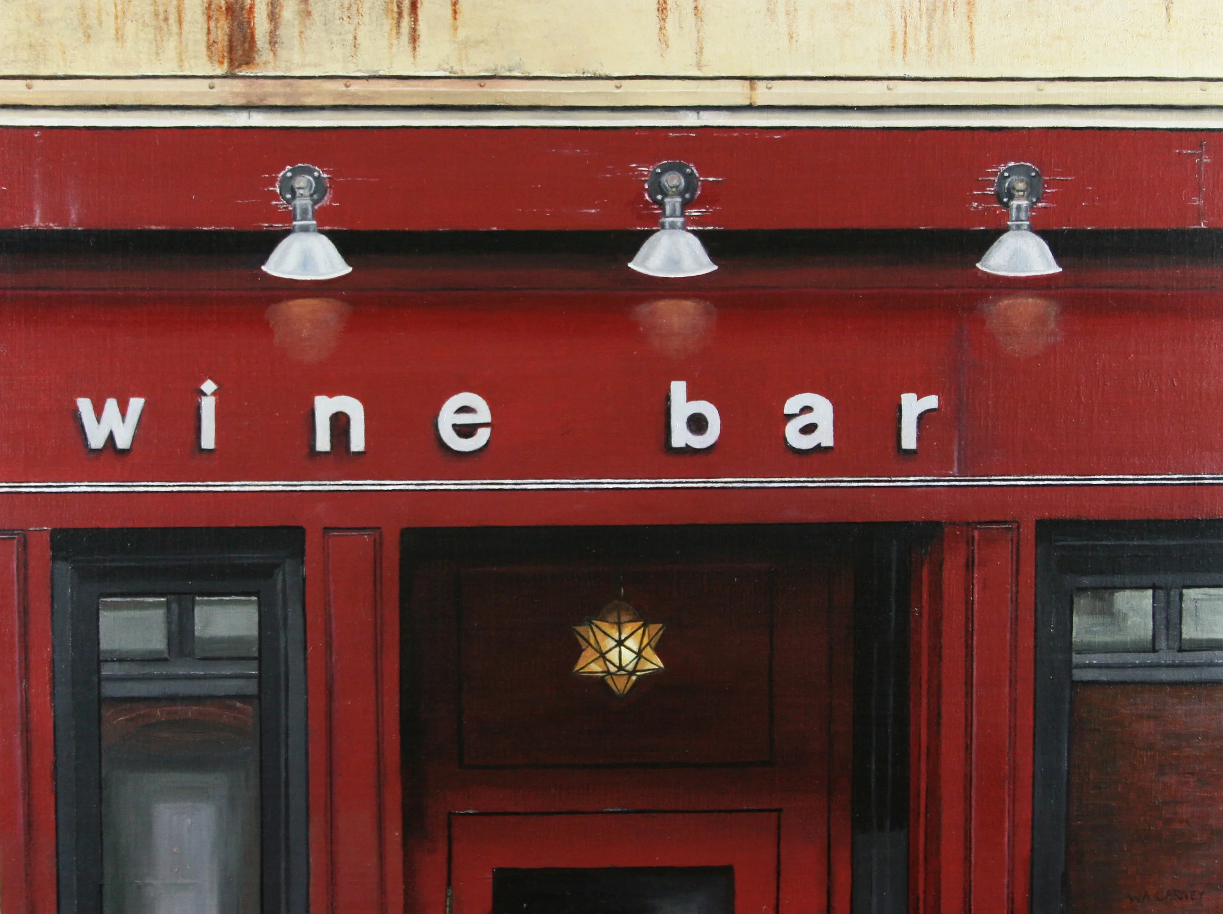 TIPSY WINE BAR 18” x 24” Oil on linen panel
