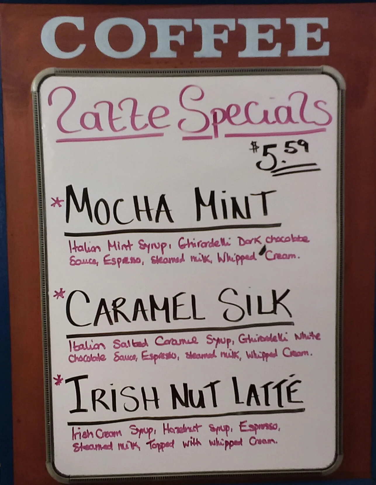 Daily Specials — Village Coffee Pot of Mount Dora