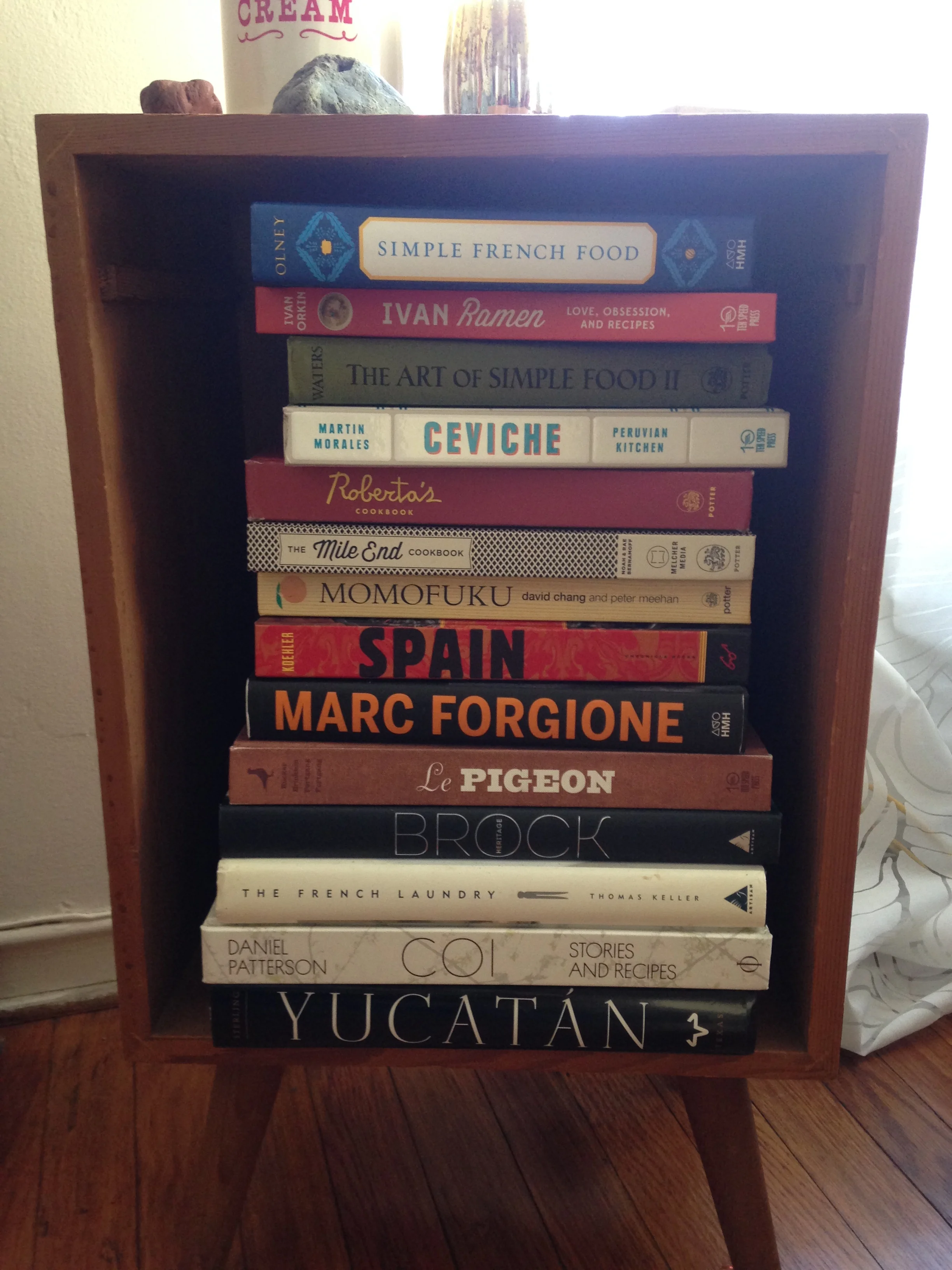 Approximately 1 percent of the cookbooks in my apartment.