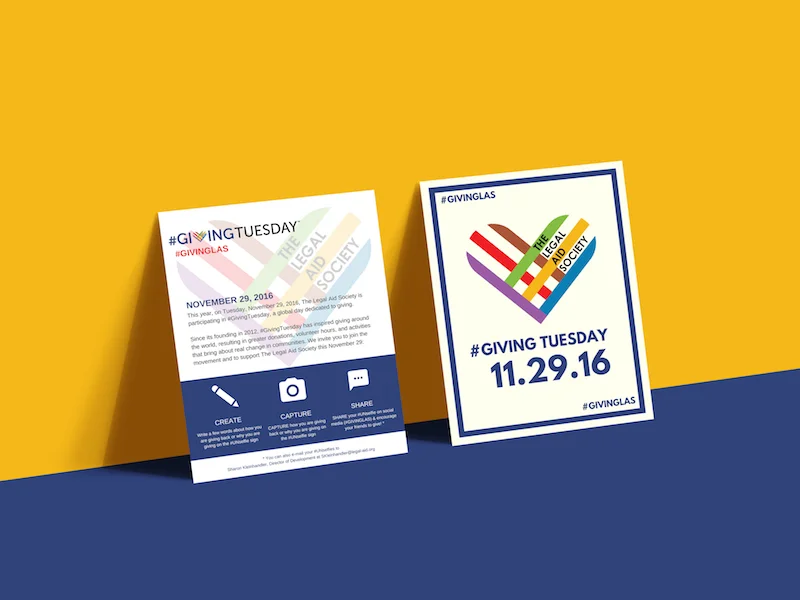 Giving Tuesday Posters for The Legal Aid Society