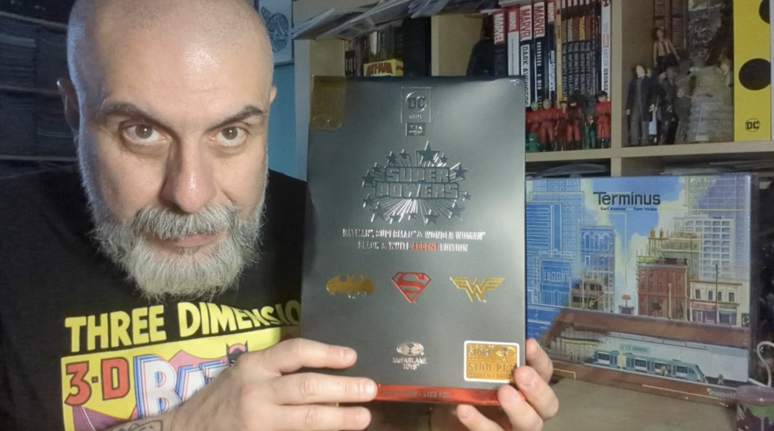 McFarlane - SDCC 2024 Exclusive Super Powers B&amp;W Accent Edition 3-pack Unboxing! | Bruno's Boxes