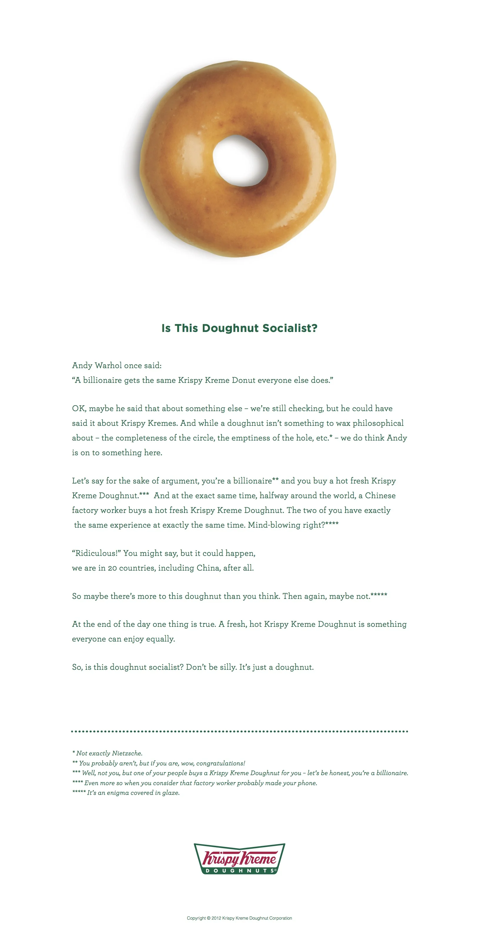 Is This Donut Socialist?