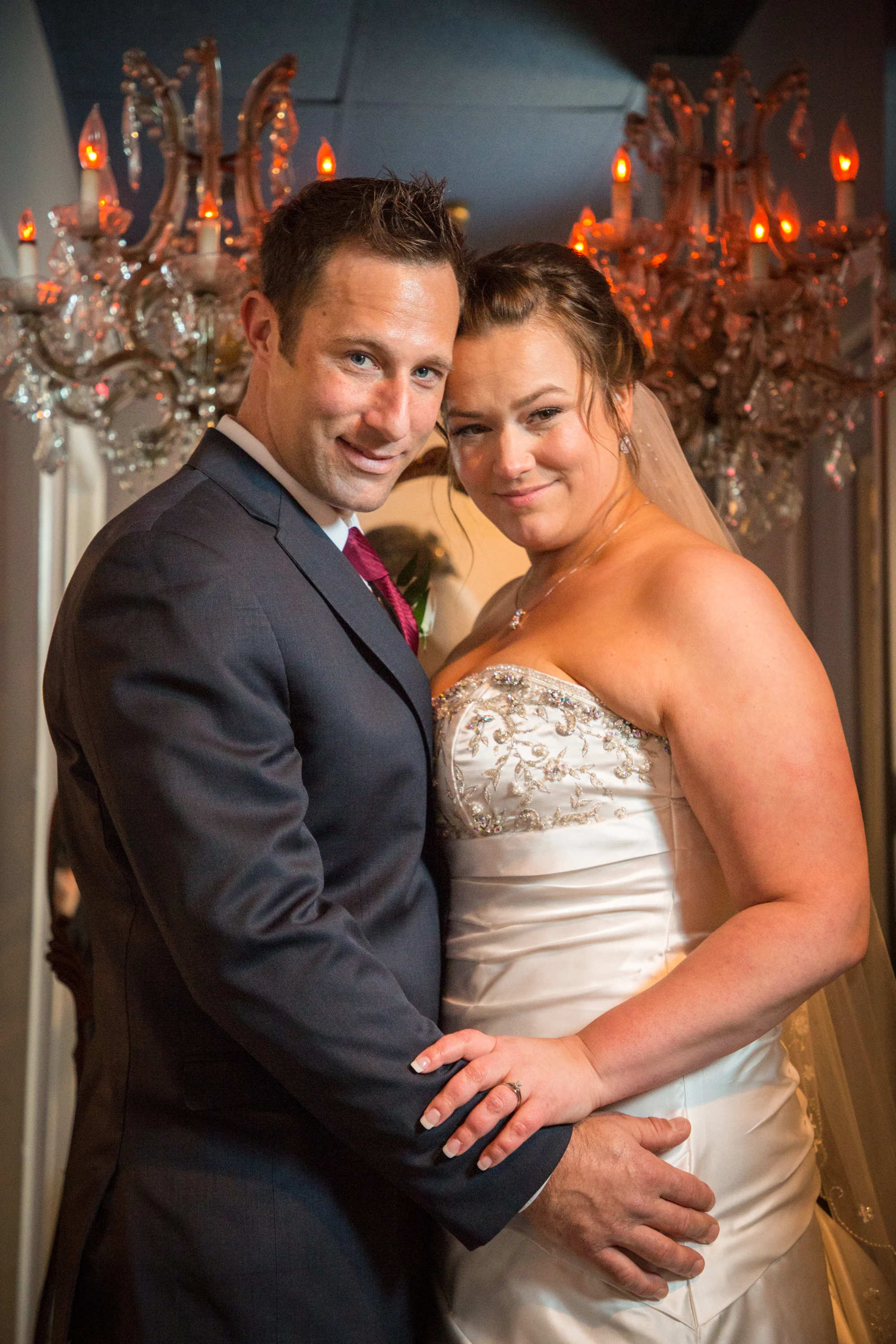 The happy couple sneak off to take a few more portraits in this amazing wedding venue in Ocean City.