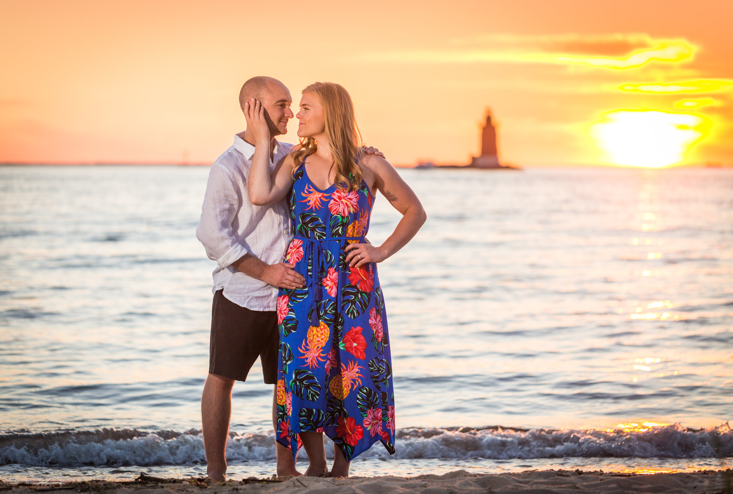 Photo of a young couple on the beach at Cape Henlopen State Park in Lewes De during their engagement shoot taken by wedding photographers in Baltimore ARWhite Photography (Copy)