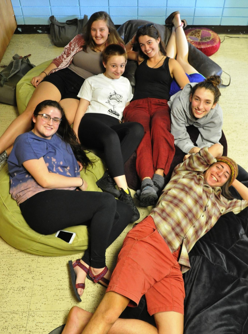 Students hanging out in the Wellness Center