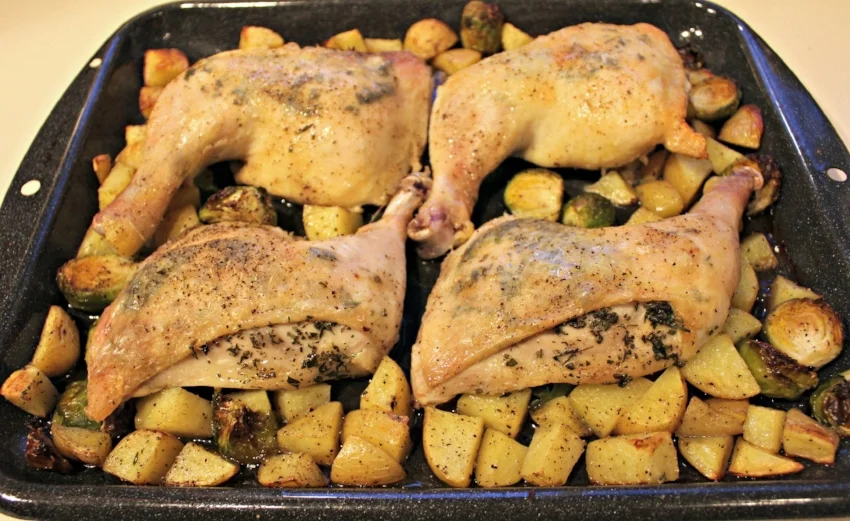 Herb Roasted Chicken with Baby Potatoes Date Night Recipes — Lattes