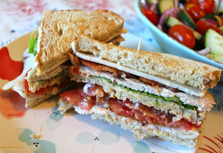 Turkey Club Sandwiches with Cucumber Tomato Salad 4.0.jpg