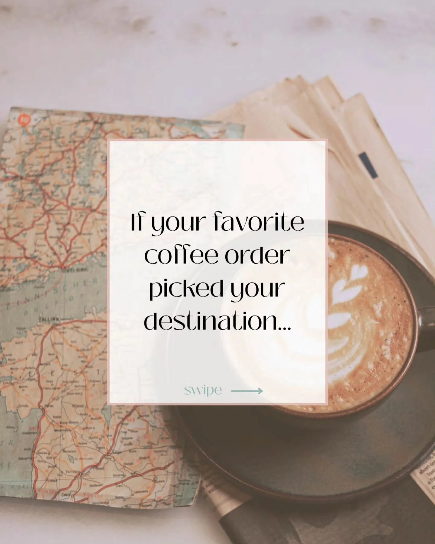 Sometimes the way you travel says as much about you as where you go. 

I love the idea that our small rituals, like a favorite coffee order, hint at the kind of places we&rsquo;re drawn to. Cozy caf&eacute;s, quiet mornings, cities meant for wanderin