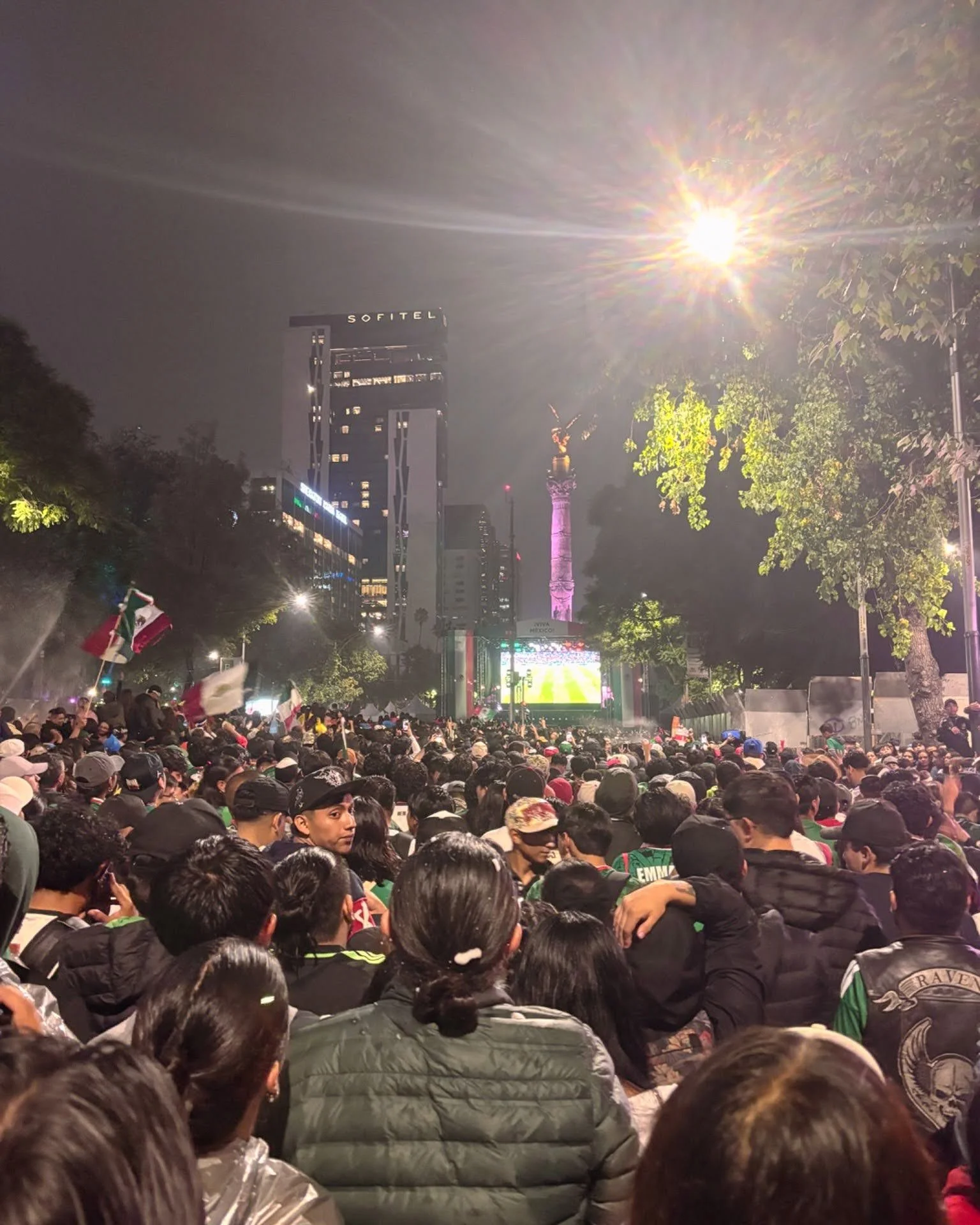 People crowded outside all over the city to watch the Mexico games. 

The Energy of this experience is something I cannot put into words. I&rsquo;ve never felt the intensity of a crowd roar when Mexico scores when they&rsquo;re down 1-0. 

Soccer asi