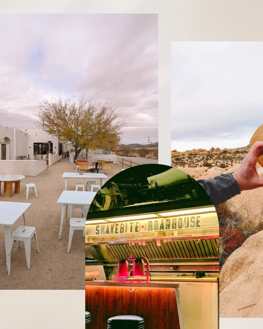 Guide to Joshua Tree (Part 3): Restaurants &amp; Cafes

Add these recommendations from Lattes contributor @itskelliwithani to your next visit to Joshua Tree, California! 

🍸 @snakebite_roadhouse: Loaded Wagyu Hot Dog with a snazzy saloon cocktail in