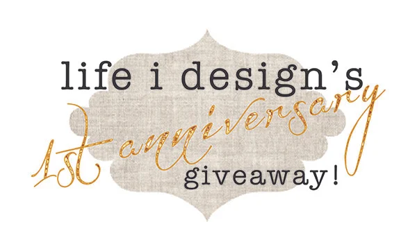 Life I design anniversary giveaway