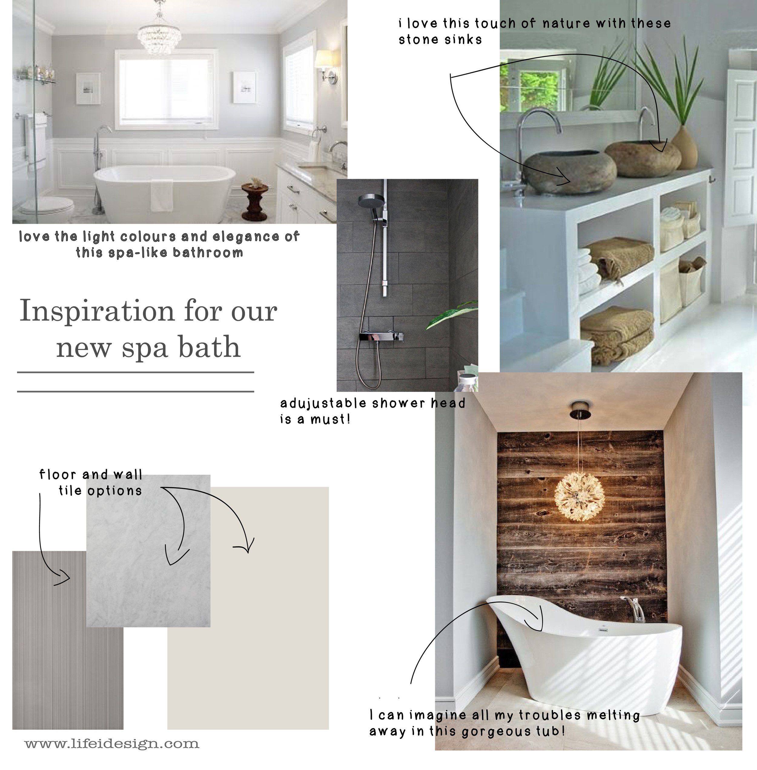 bathroom dream board