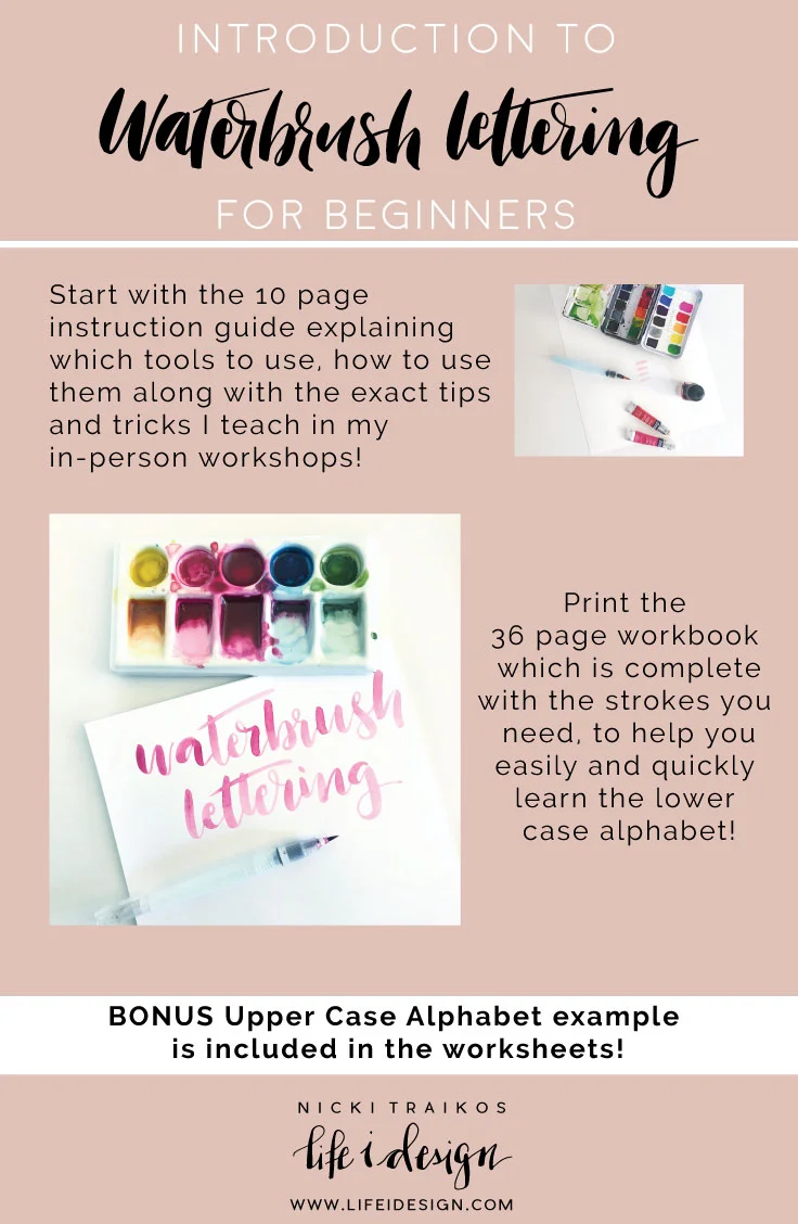 waterbrush lettering alphabet