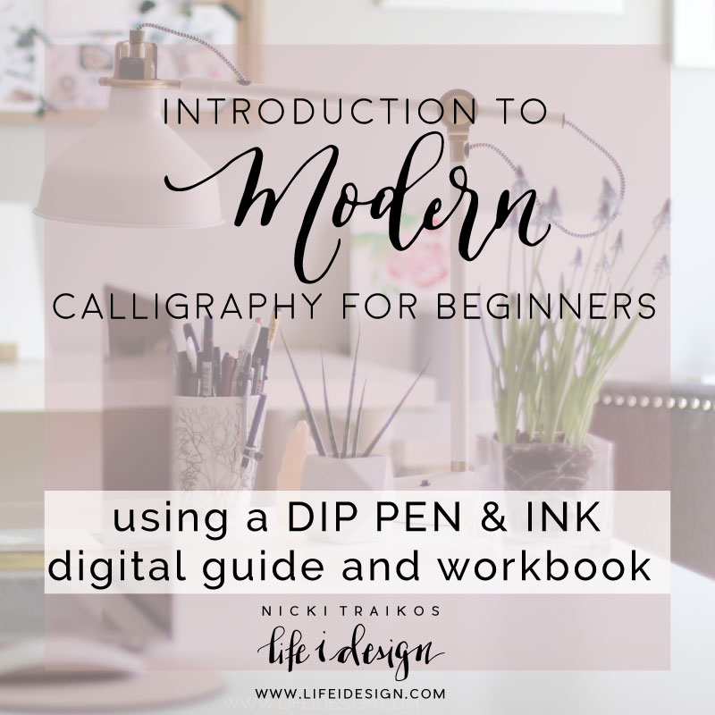 Introduction to Modern Calligraphy for Beginners using a dip pen and ink