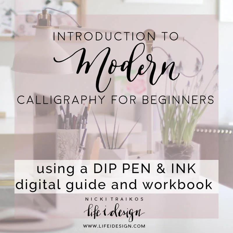 Introduction to Modern Calligraphy for Beginners using a dip pen and ink