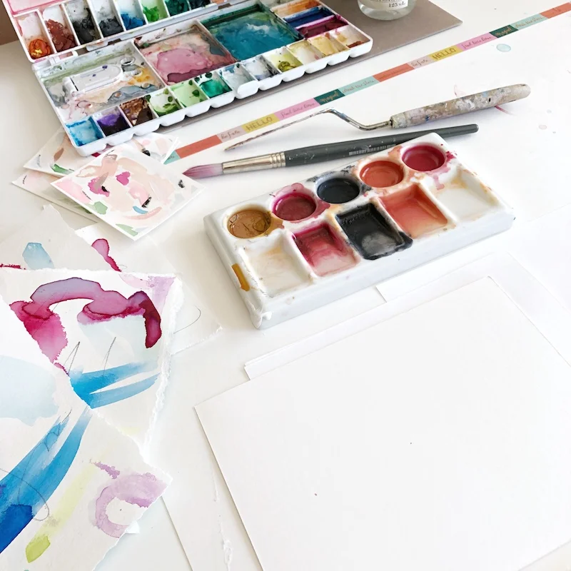 Getting ready to paint a tiny painting for 100 days starting April 2nd!