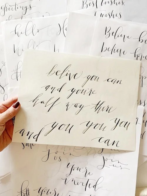 my early calligraphy practice compared to my current calligraphy practice is amazing to see now when I look back at old work!