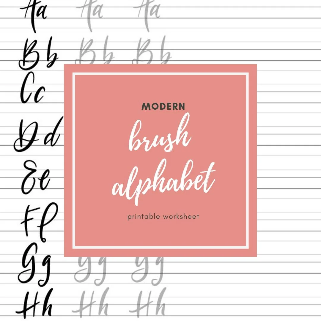 Brushed Modern Calligraphy Worksheets