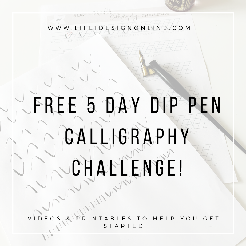 Modern Calligraphy Project to motivate you to learn calligraphy and to  practice — Nicki Traikos, life i design