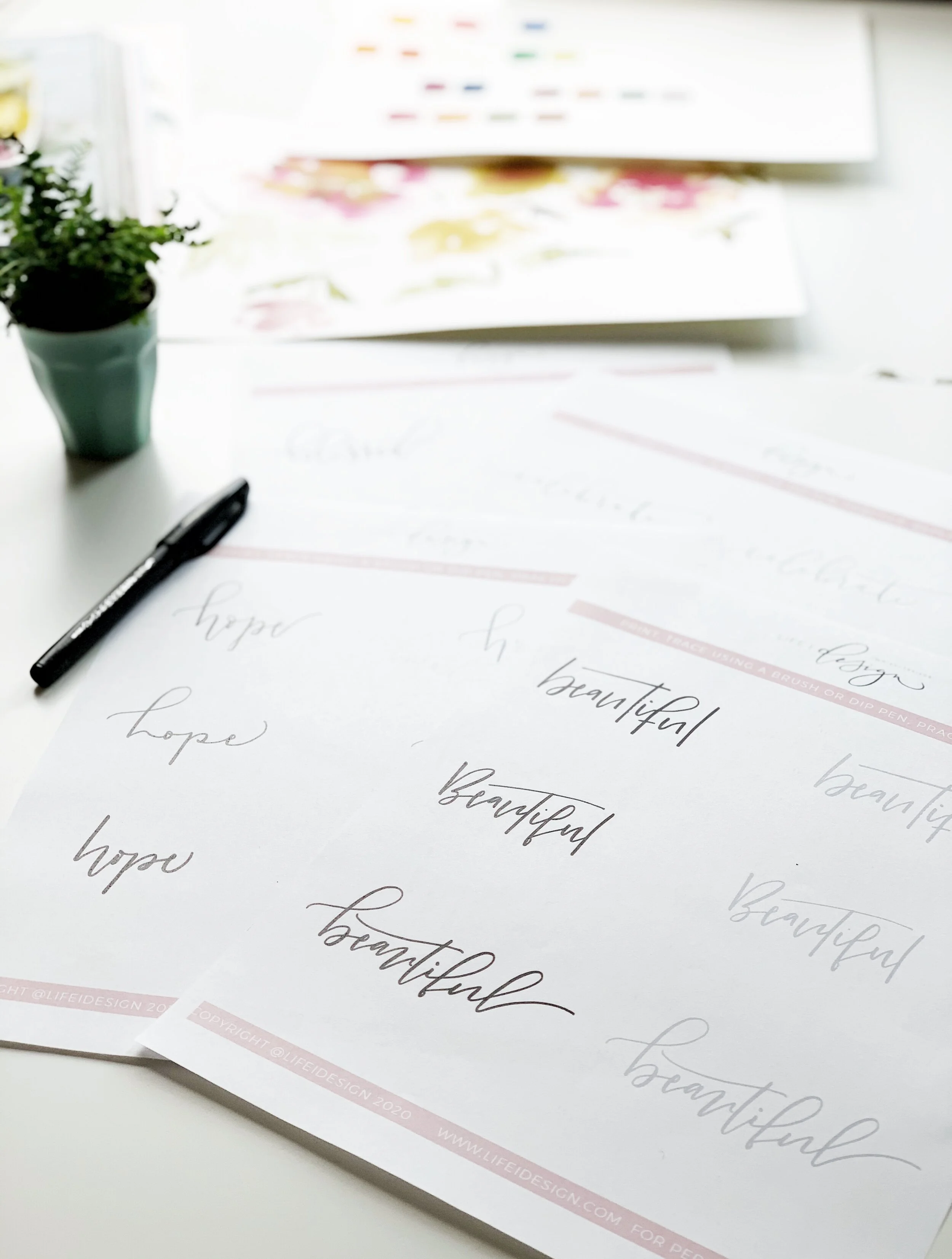 Free Calligraphy Practice sheets & 50% off online classes! — Nicki