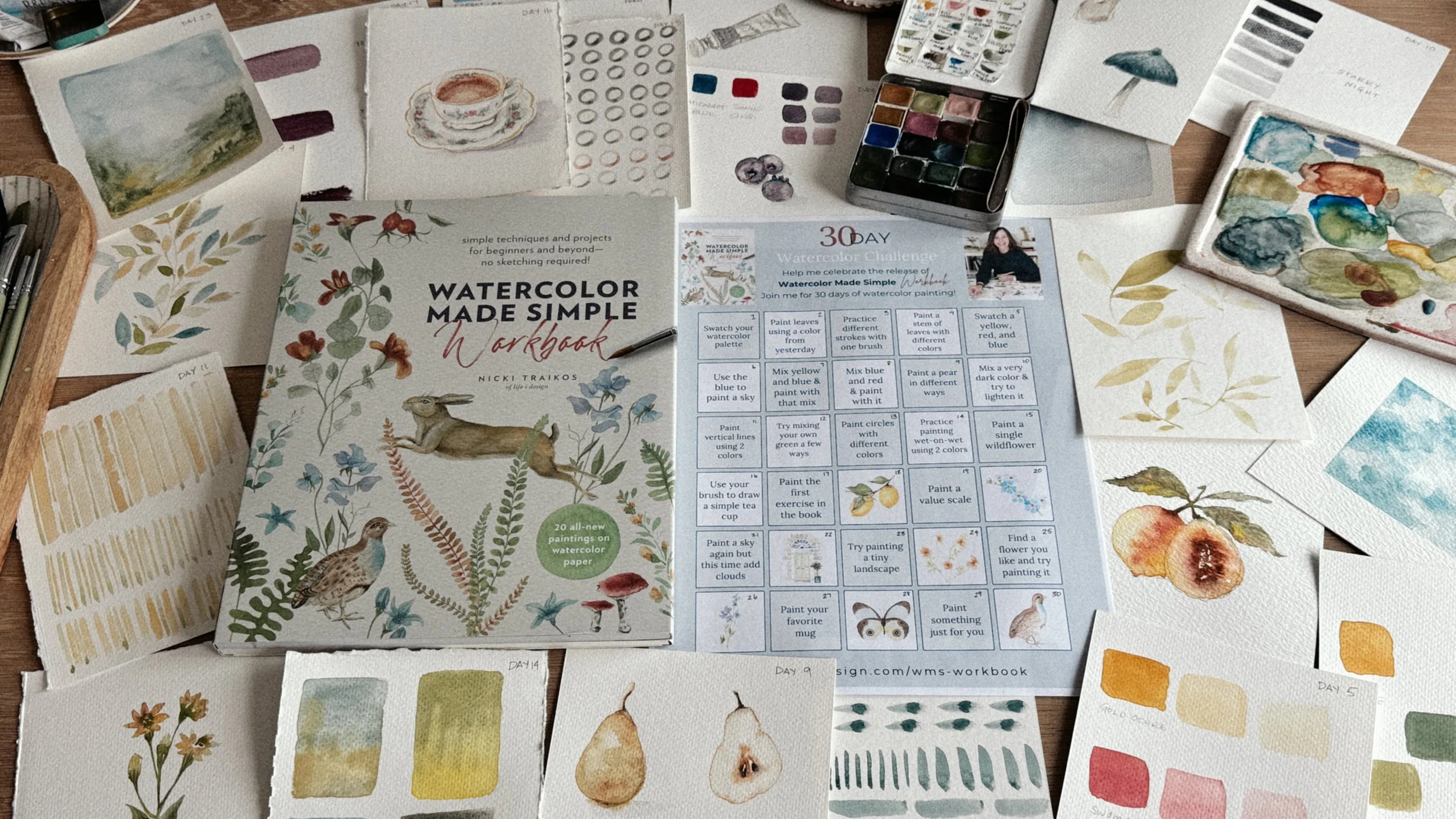 Join Me for a 30-Day Watercolor Challenge Celebrating the Release of my New Watercolor Made Simple Workbook!