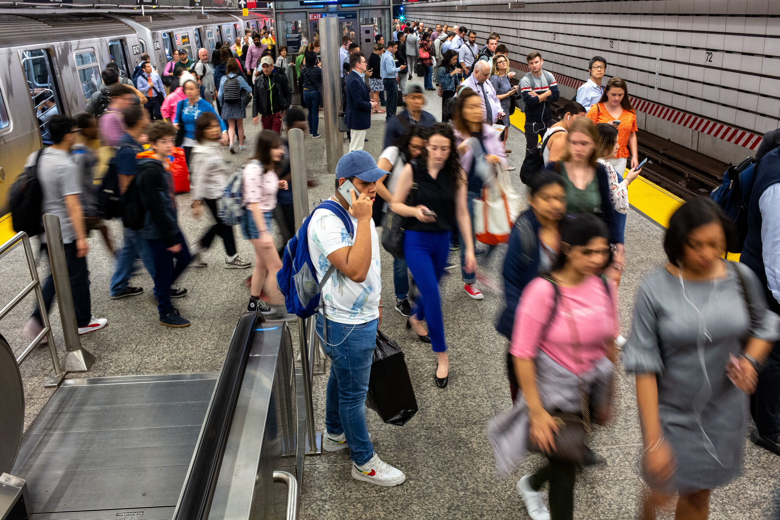  Yordy Michikoj, 16, waits for the subway to take him to school in New York City. From Guatemala, Michikoj and his younger brother were separated from their mother after crossing the U.S. Border to seek asylum as a result of the Trump administration’