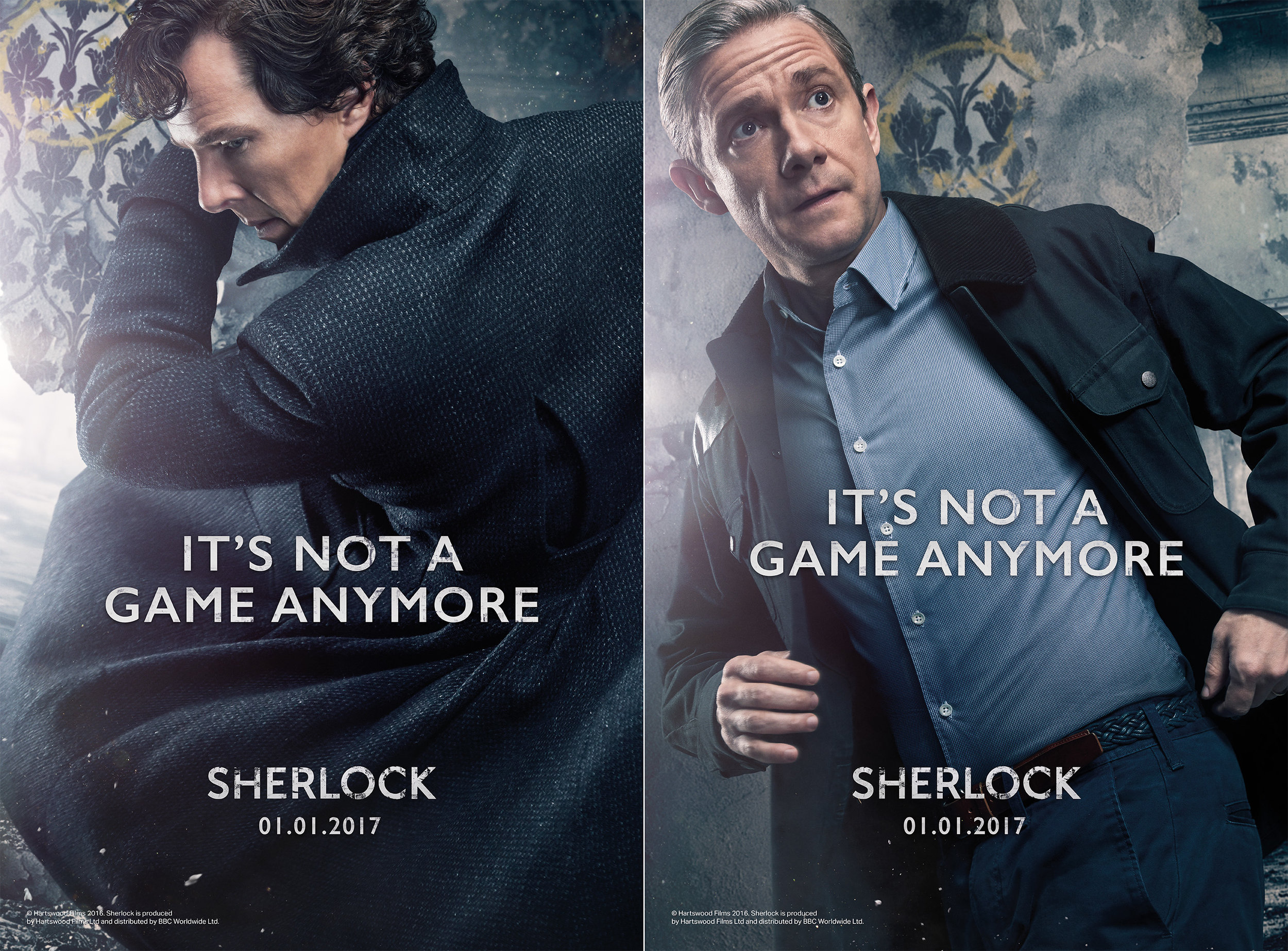TV Show "Sherlock" Destruction Portraits