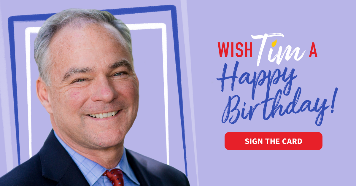 Client: Senator Tim Kaine Designer: John Robinson Creative Director: Amanda Gravely
