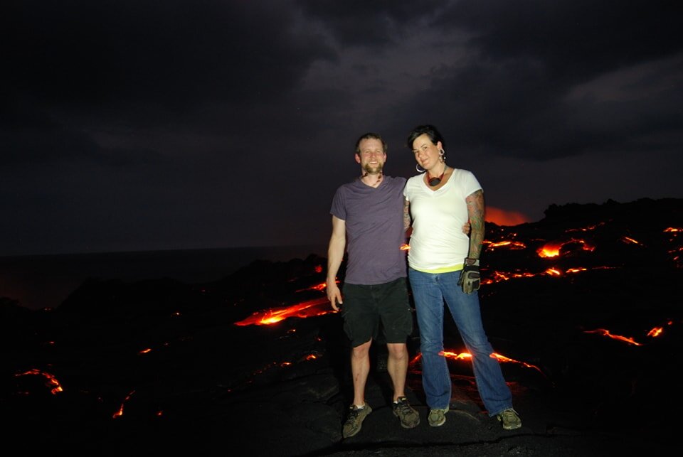 There was this one time Jen and I spent the evening on a lava flow.