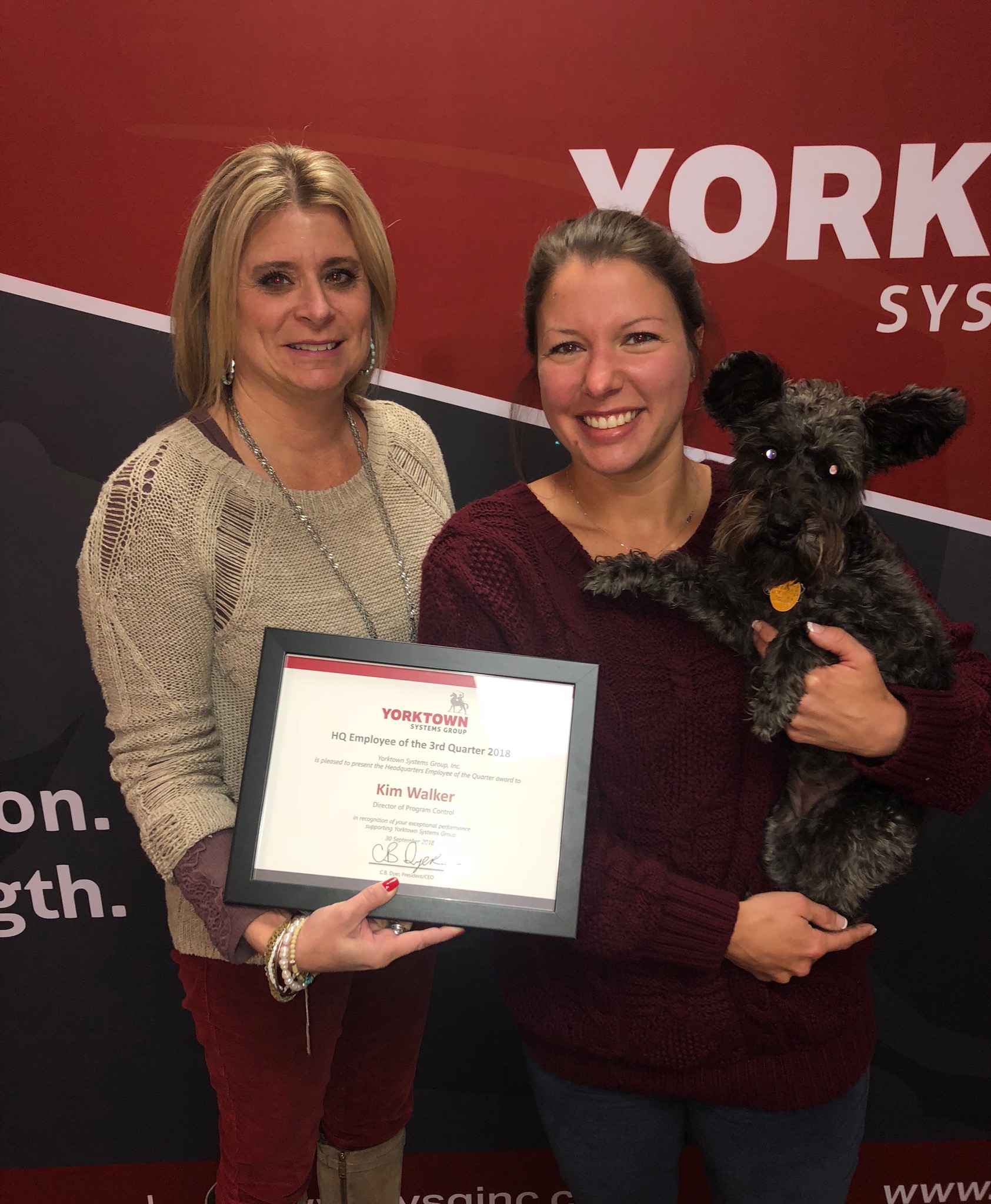 Yorktown HQ Employee of the 3rd Quarter 2018, Kimberly Walker