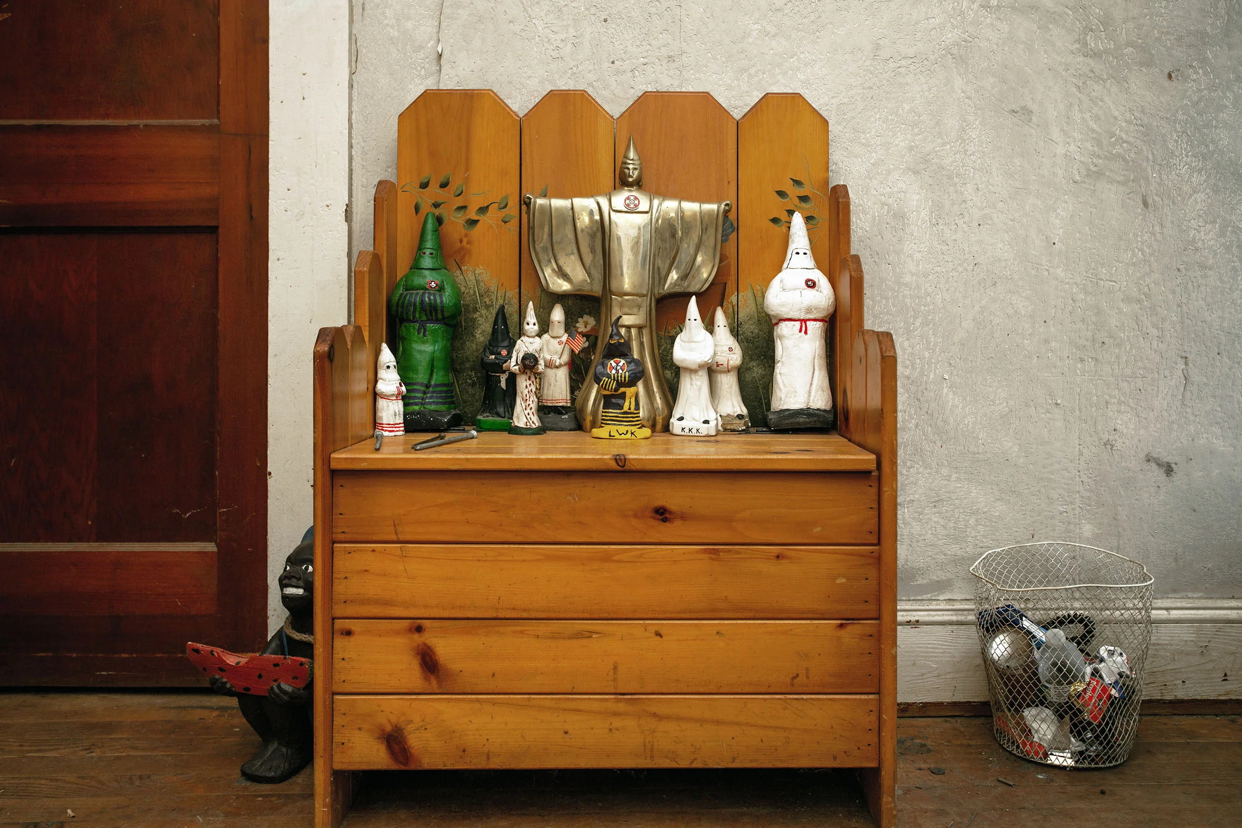 Living room decorations inside the home of Imperial Wizard, Chris Barker.