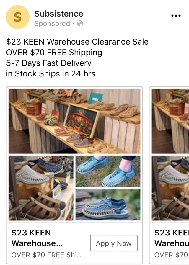 keen warehouse clearance