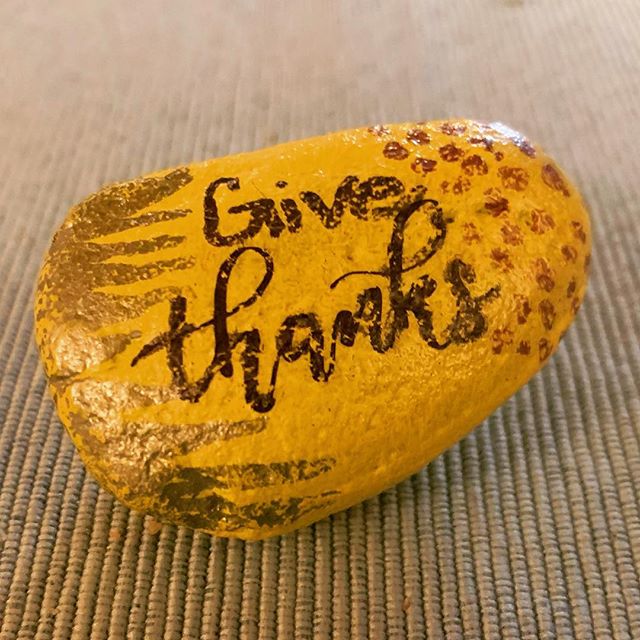 A great reminder on Thanksgiving Day &mdash; my first-ever #KindnessRocks find, compliments of &ldquo;Gabe at ISMS.&rdquo; Thanks for the reminder, Gabe! 
#kindnessrocksproject #kindnessrock #thekindessrocksproject #kindnessrocksofinstagram @thekindn