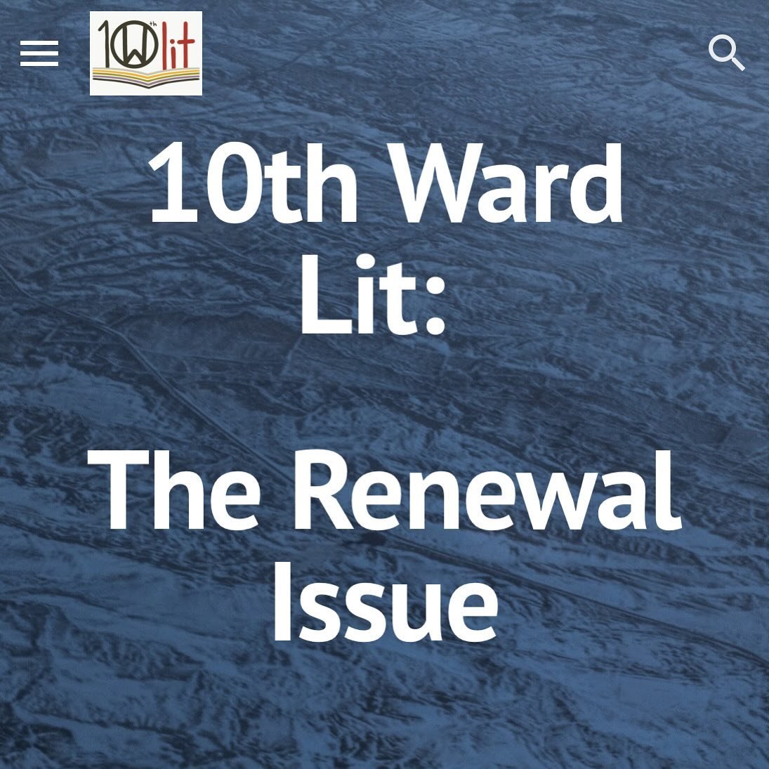 I have a couple pieces of writing and photography in the latest issue of 10th Ward Lit, the literary journal for @evanstonpubliclibrary. 

URL below but there&rsquo;s an easy-to-click link in my stories. Check it out if you&rsquo;re so-inclined &mdas