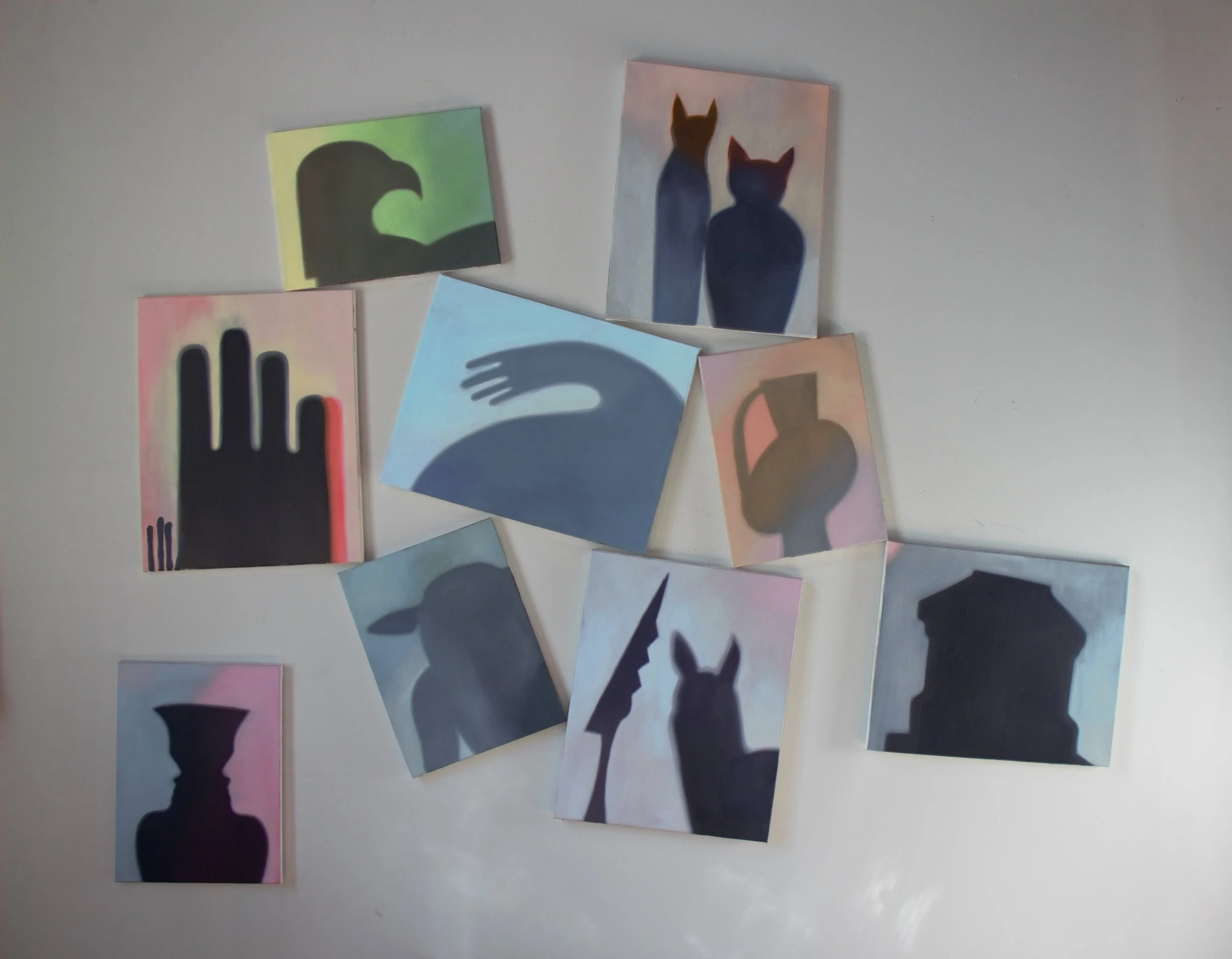 Untitled Shadows / Various sizes / Oil on canvas / 2017