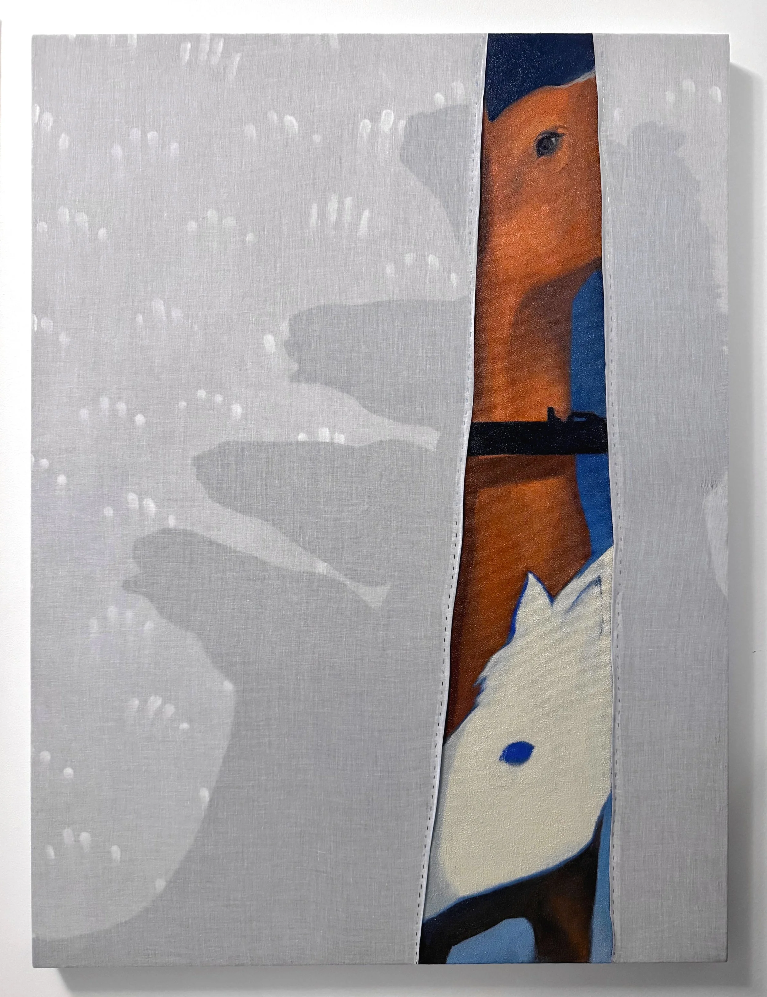  Conclave | 40 × 30 in | Oil and muslin on canvas | 2025 