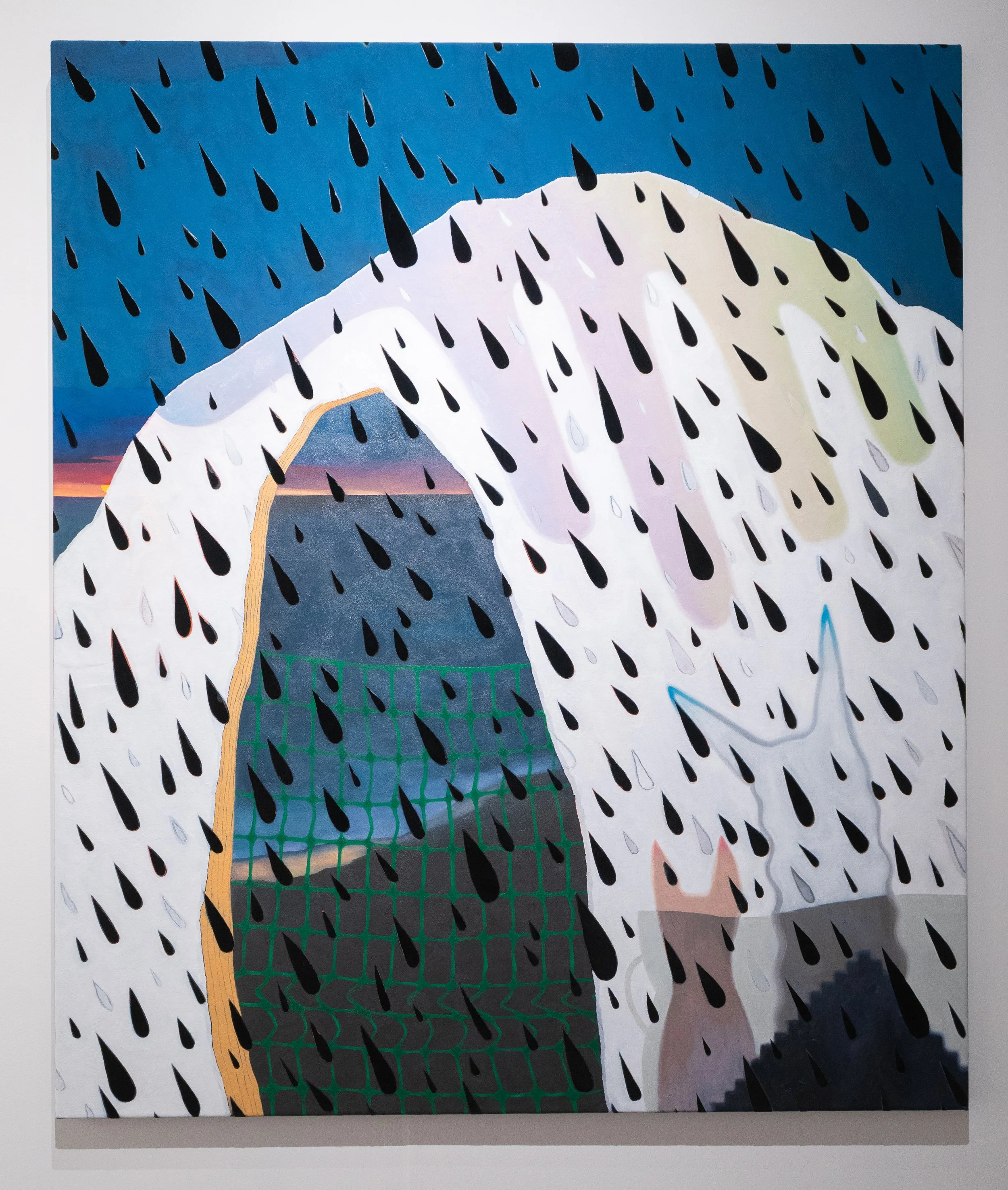   Sightseers  | 54 × 46 in | Oil and gouache on canvas | 2025 